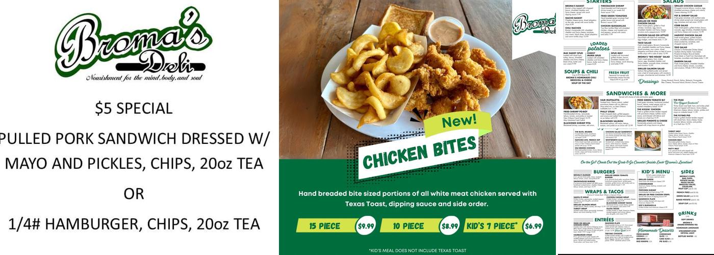 Broma's Deli - Brookhaven Menu