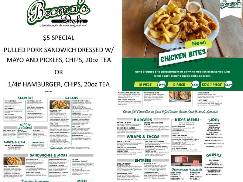 Broma's Deli - Brookhaven Menu