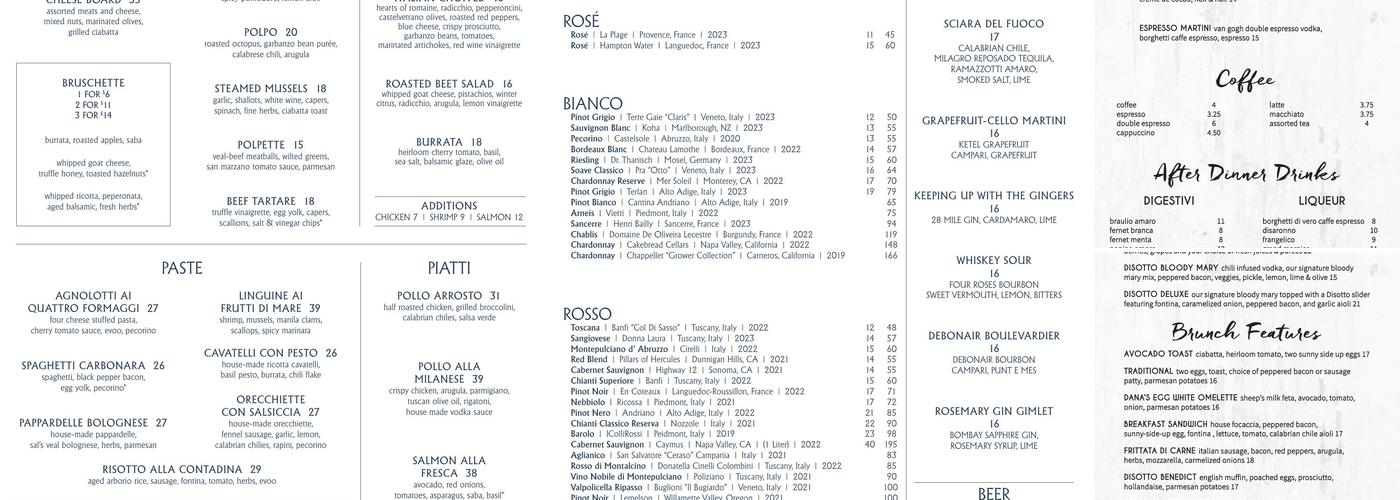 Disotto Menu