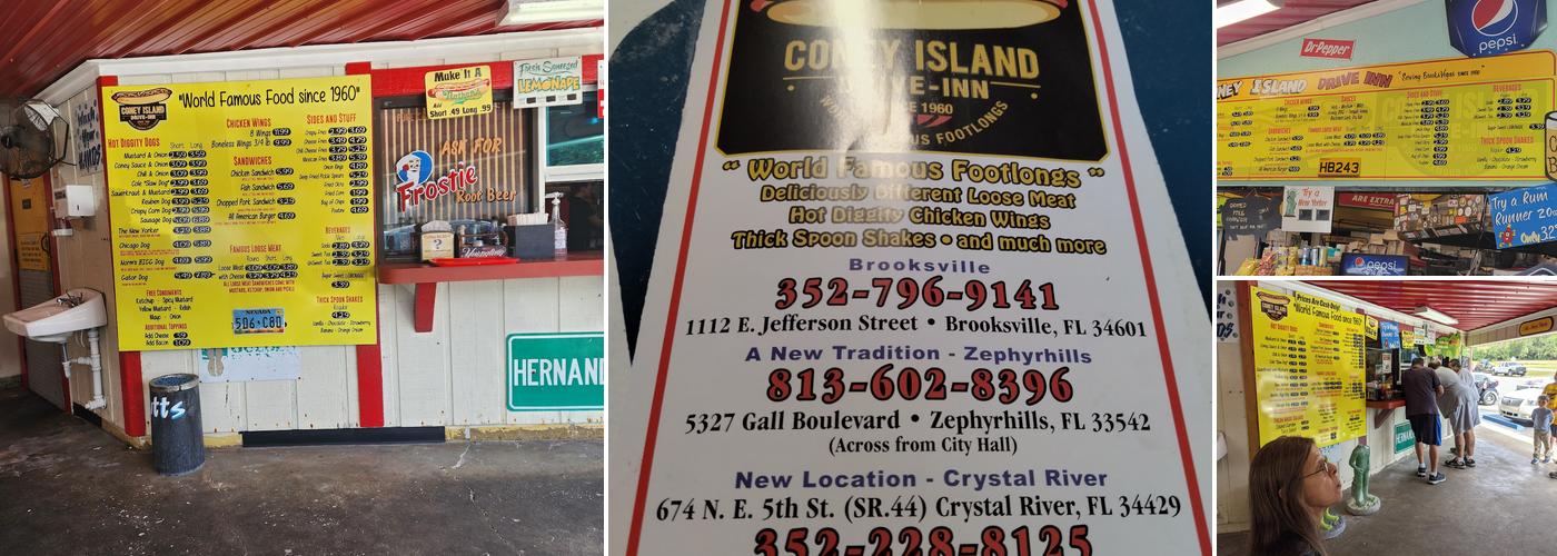 Coney Island Drive Inn Menu