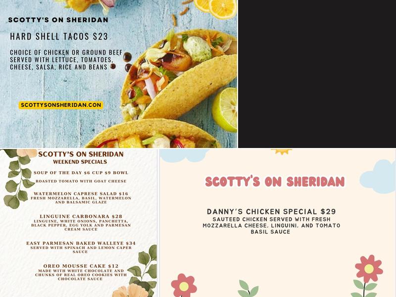 Scotty's On Sheridan Menu