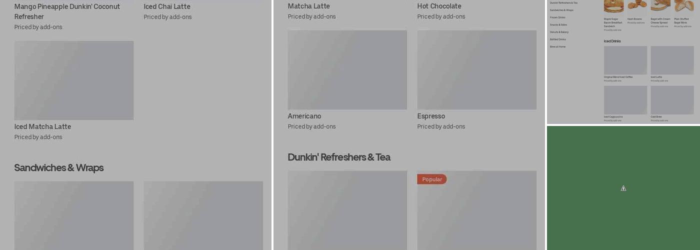 Dunkin' Menu