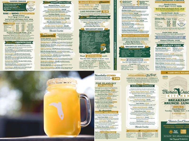 Florida Cracker Kitchen Menu