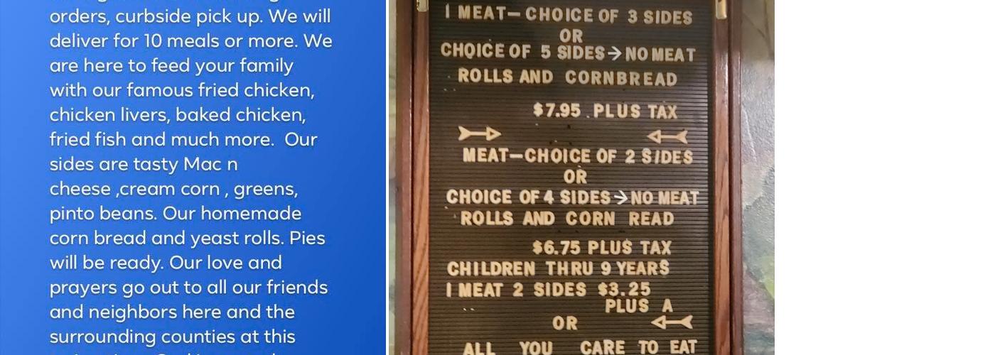 Yoder's Restaurant Menu