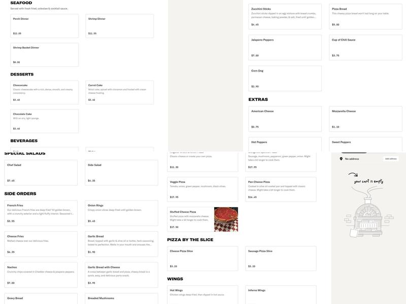Giorgino's Pizza Menu