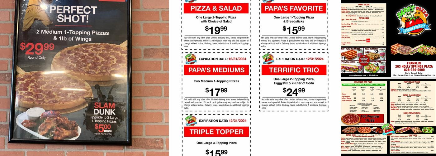 Papa's Pizza To Go Menu