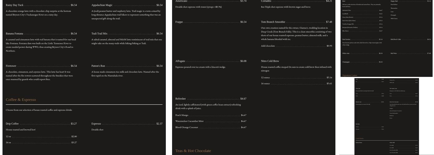 La Dolce Vita Bakery Menu