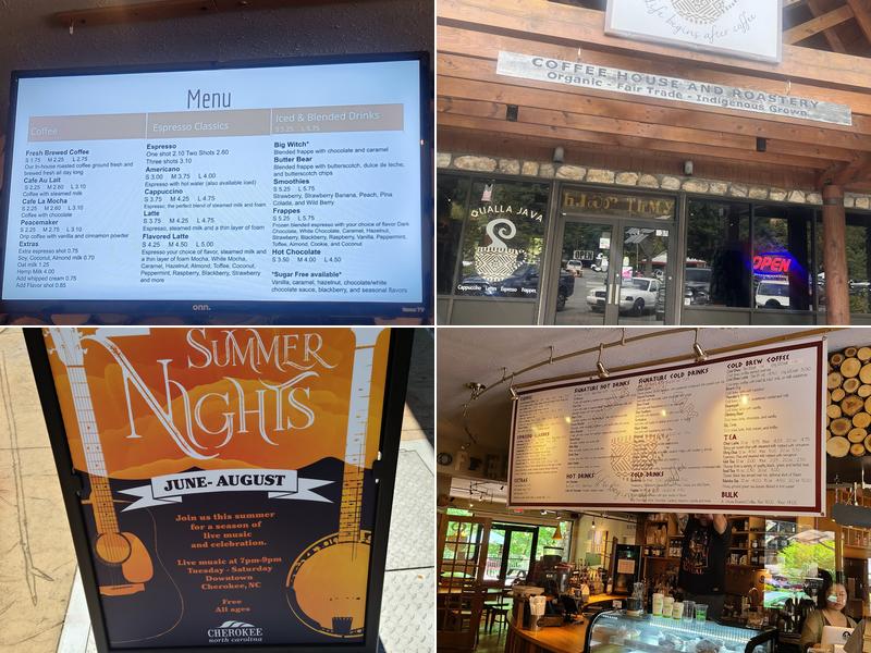 Qualla Java Cafe Menu