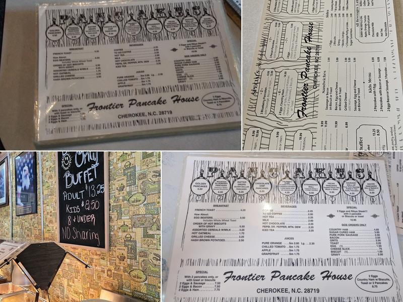Frontier Pancake House Menu