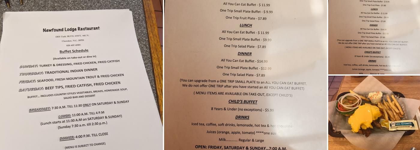 Luftee River Restaurant Menu