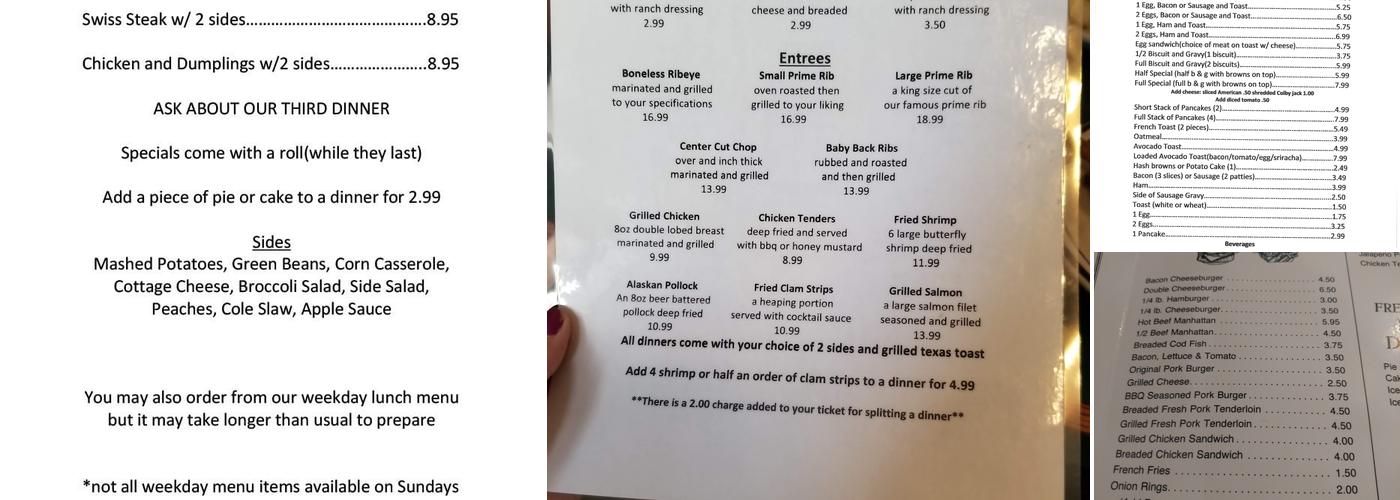 Olde Thyme Diner Menu