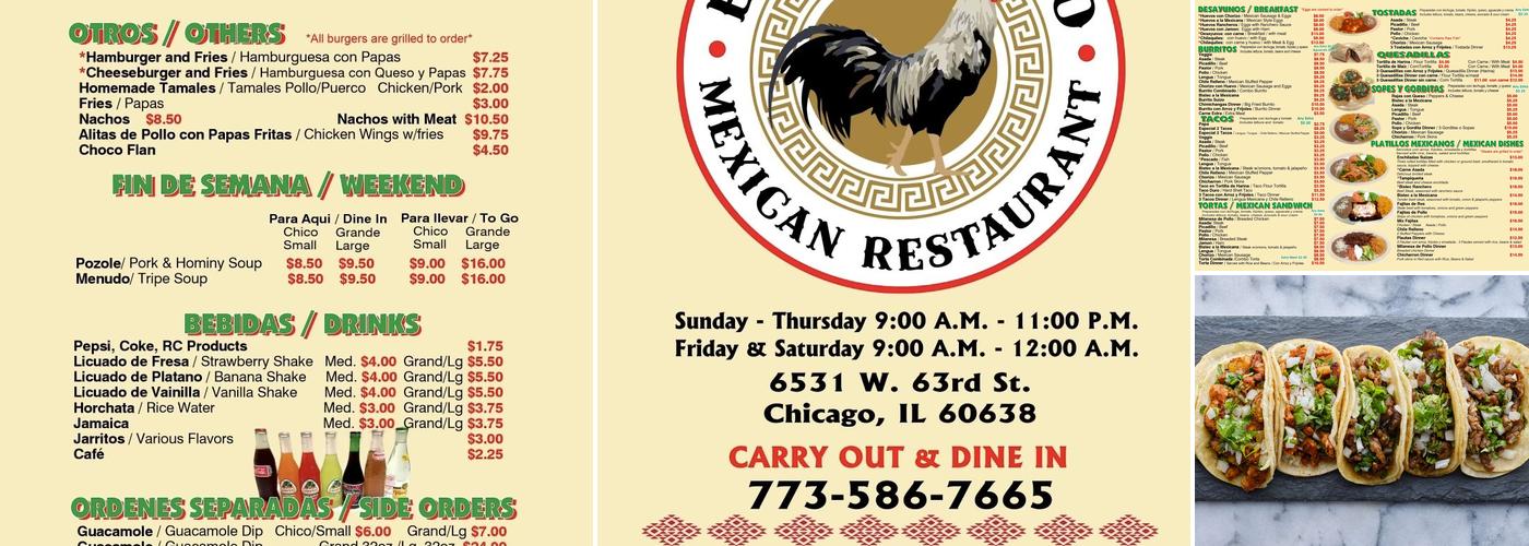 El Gallo Giro Menu