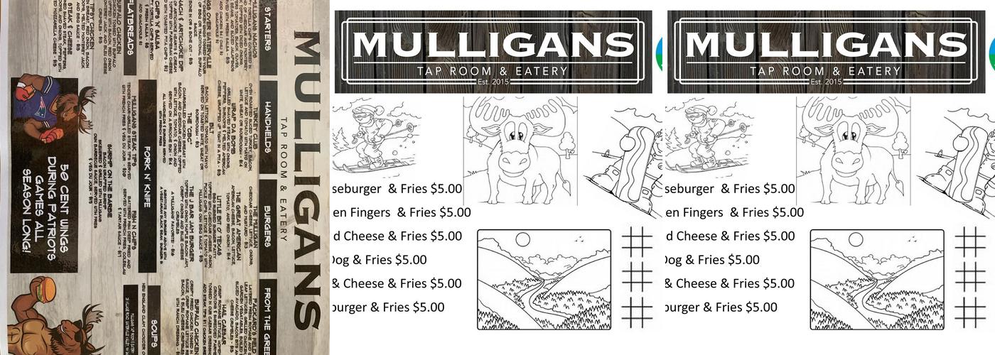 Mulligans Tap Room & Eatery Menu