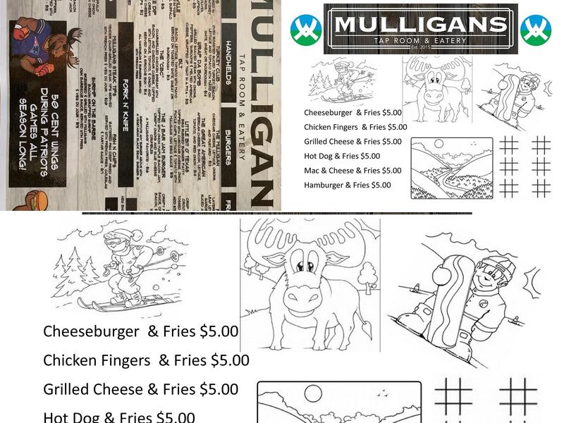 Mulligans Tap Room & Eatery Menu