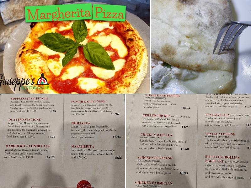 Giuseppe's Pizza Menu