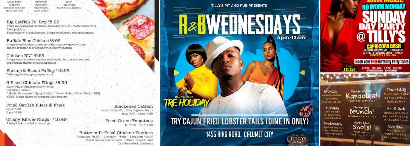 Tillys Pit & Pub Menu