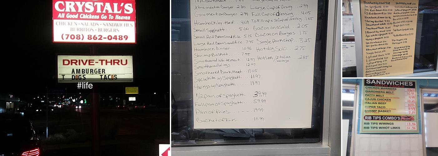 Crystal's Menu