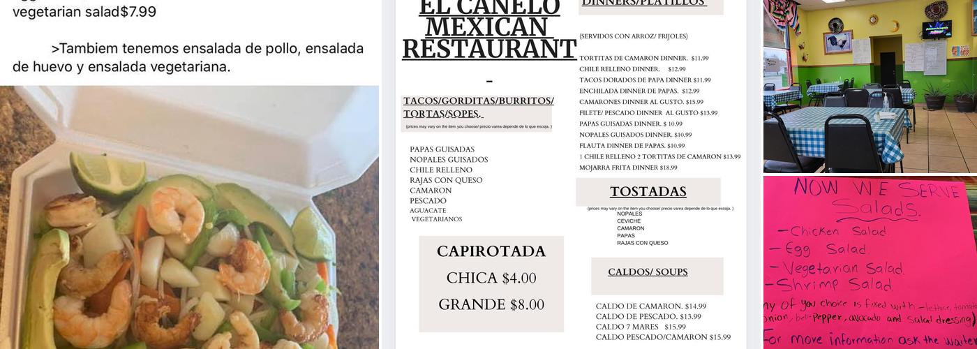 El Canelo Menu