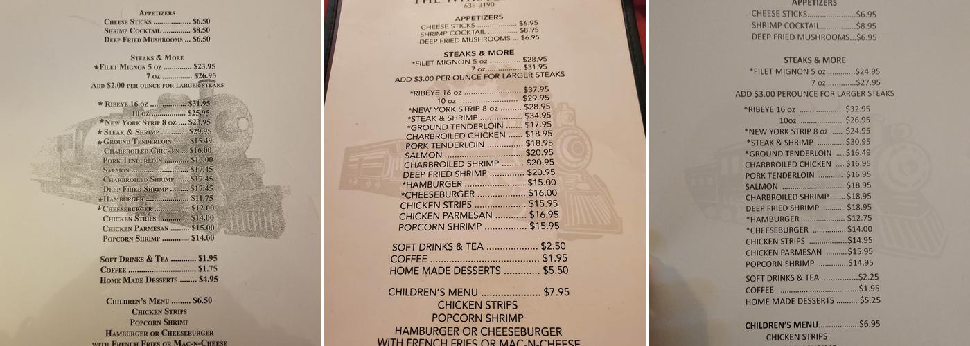 Whistle Stop Menu