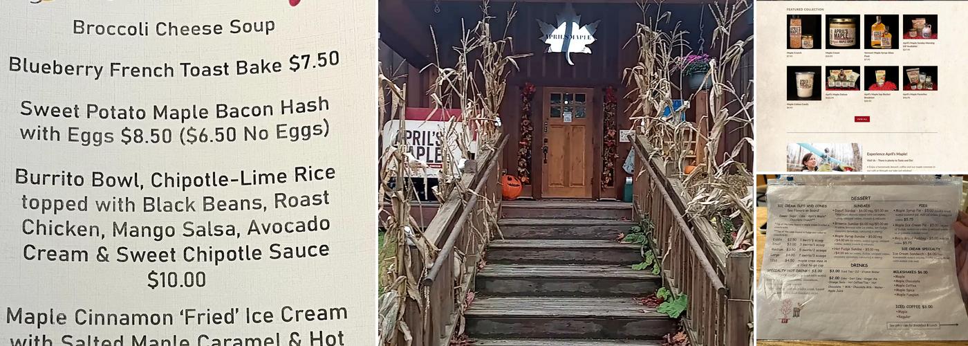 April's Maple Menu