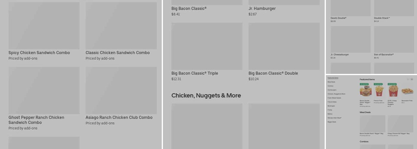 Wendy's Menu