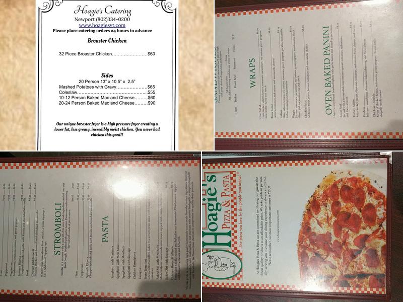Hoagie's Pizza & Pasta Menu