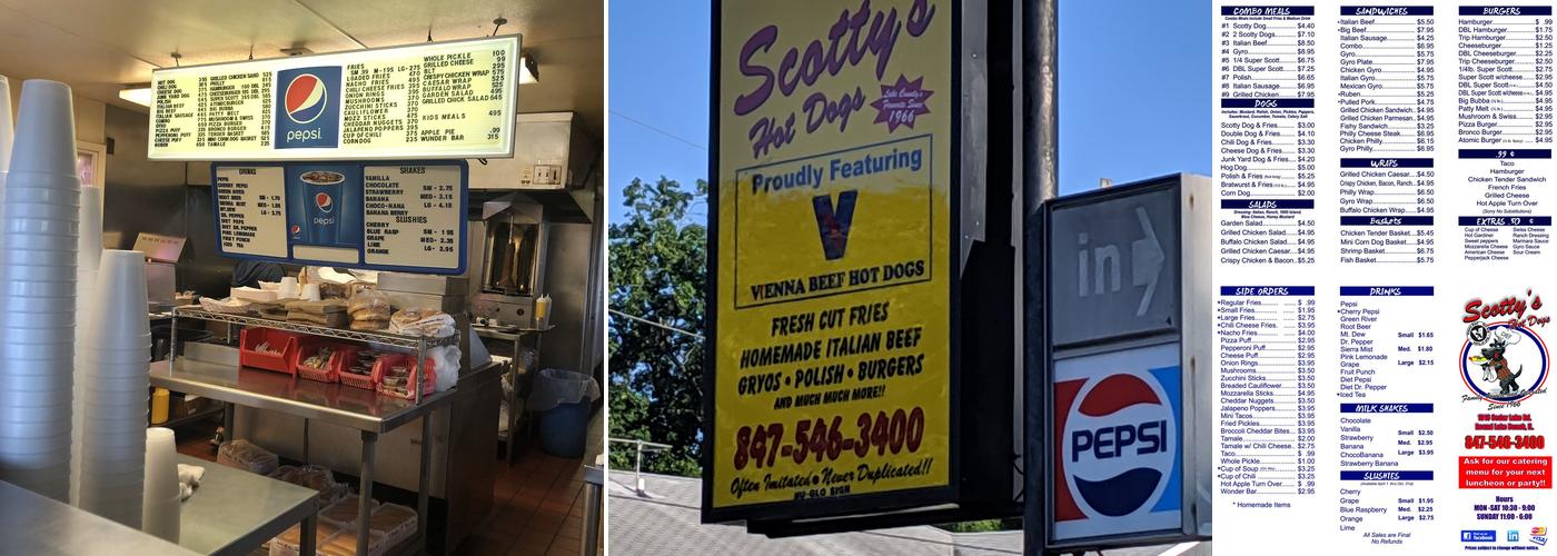 Scotty's Hot Dog Stand Menu