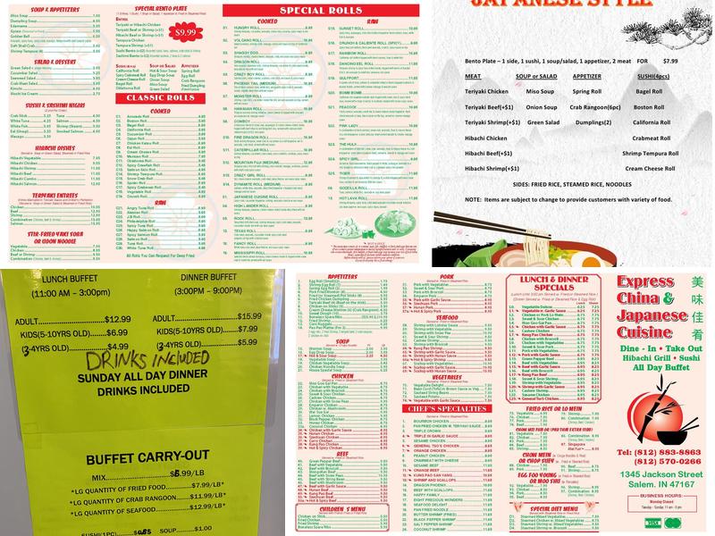 Express China Menu