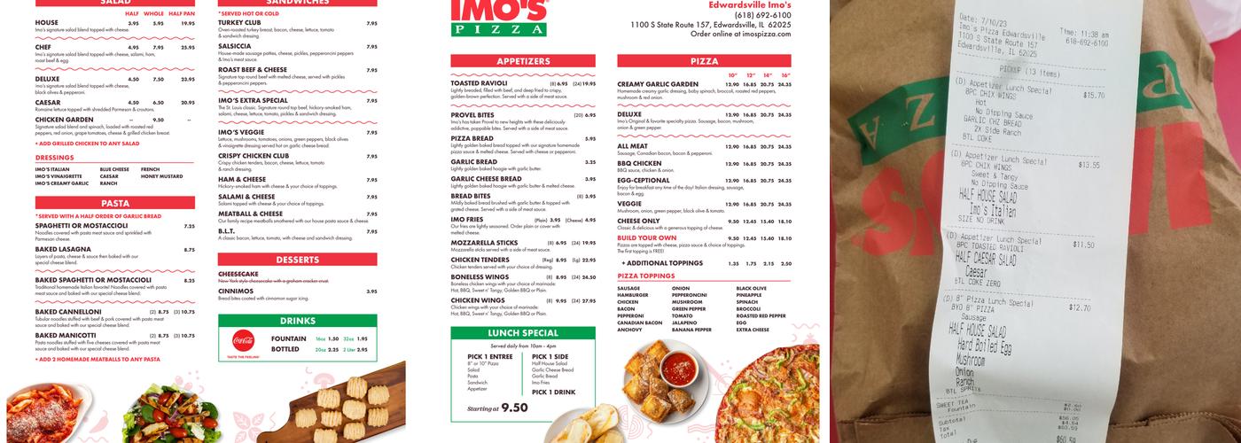 Imo's Pizza Menu