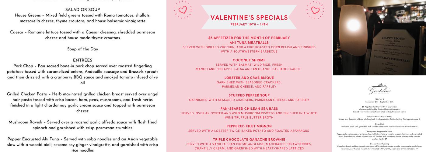 Gentelin's On Broadway Menu