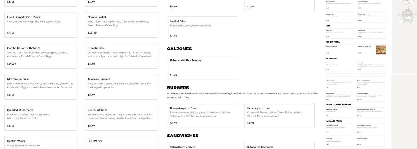 Silvano Menu