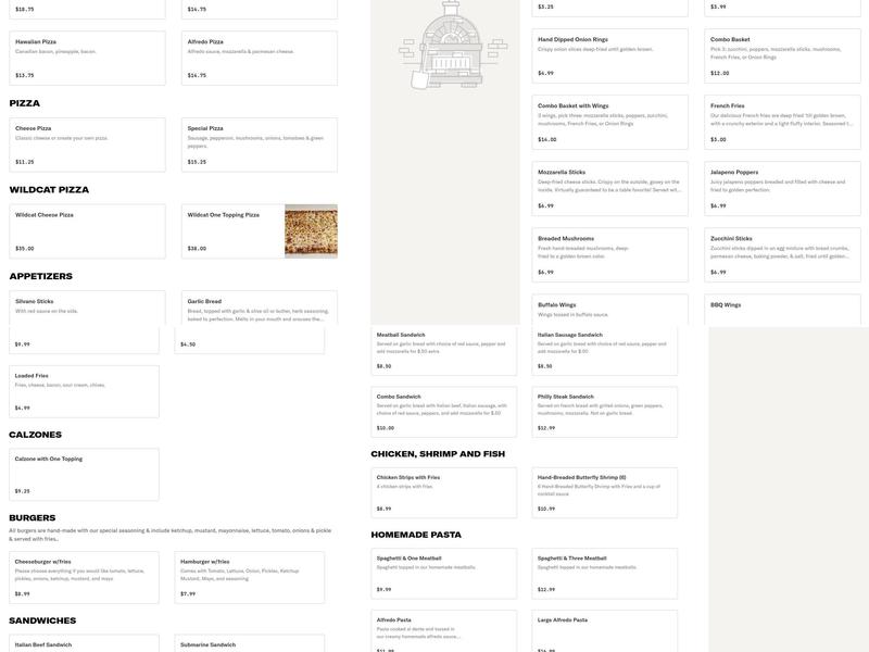 Silvano Menu