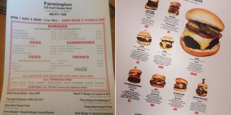 Five Guys Menu