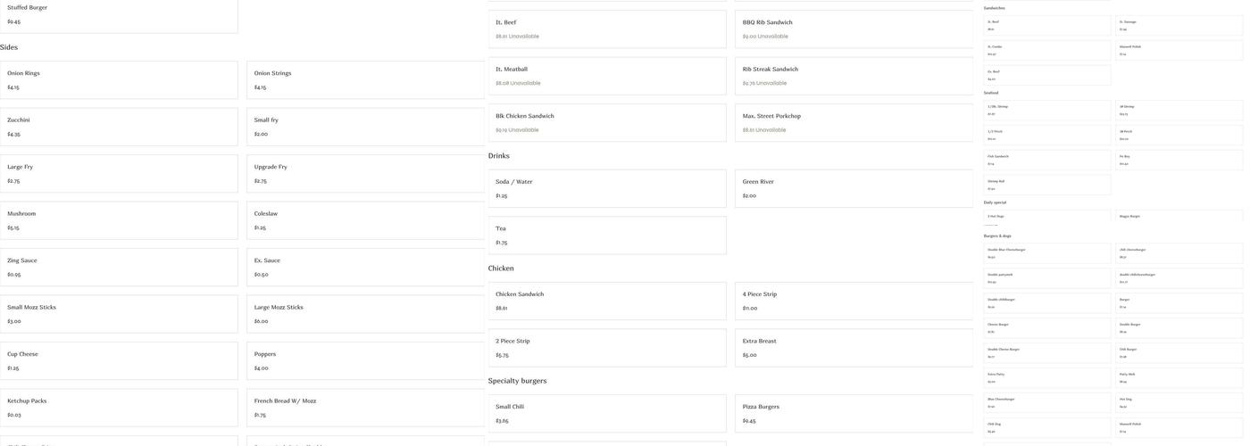 Windy Hill Grill Menu
