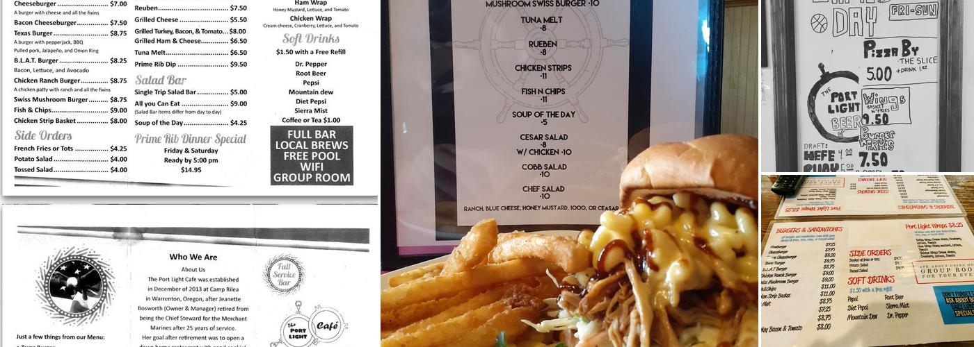 Port Light Cafe Menu