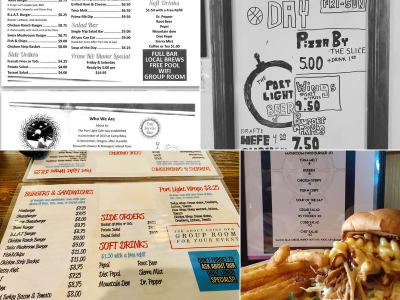 Port Light Cafe Menu