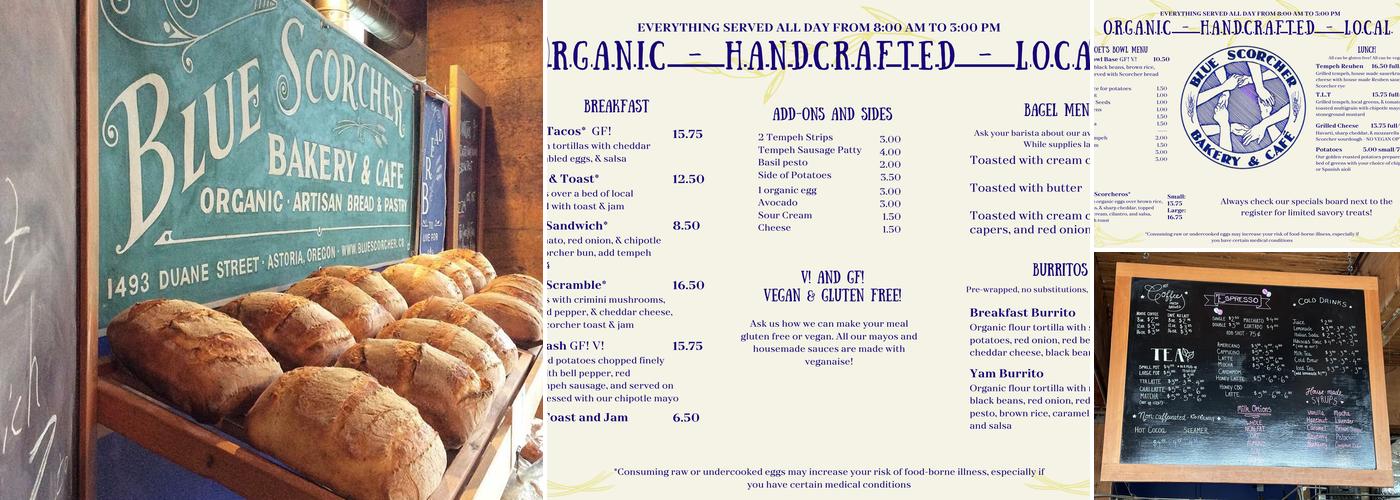 Blue Scorcher Bakery & Cafe Menu