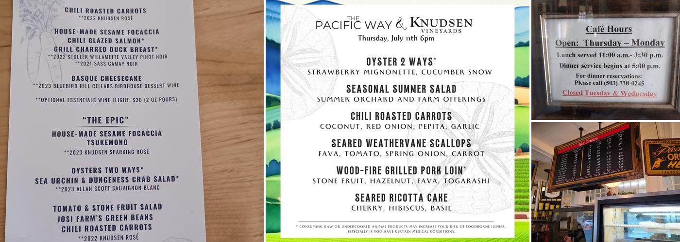 The Pacific Way Menu