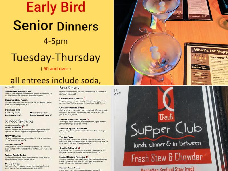 T. Paul's Supper Club Menu