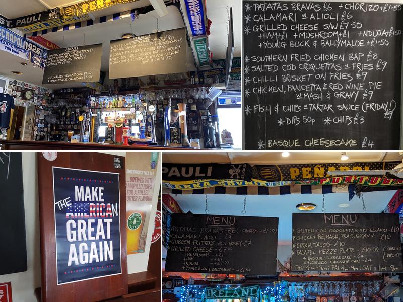 The American Bar Menu