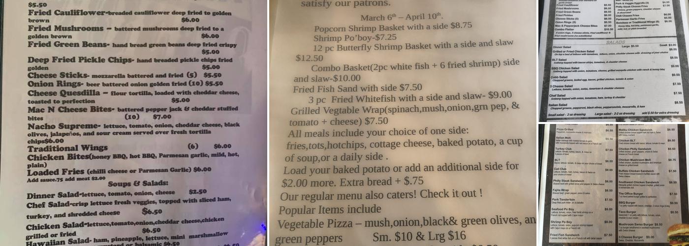 The Office Bar, Grill & Pizza Menu