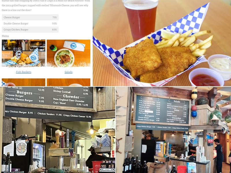Tom's Fish & Chips Menu
