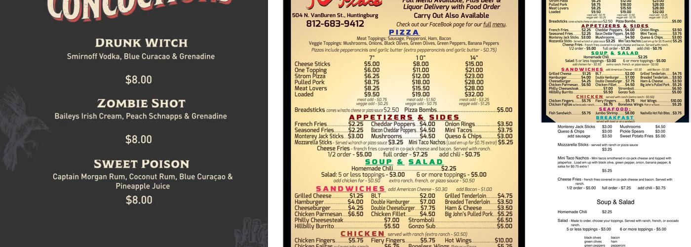 Ron's Place Menu