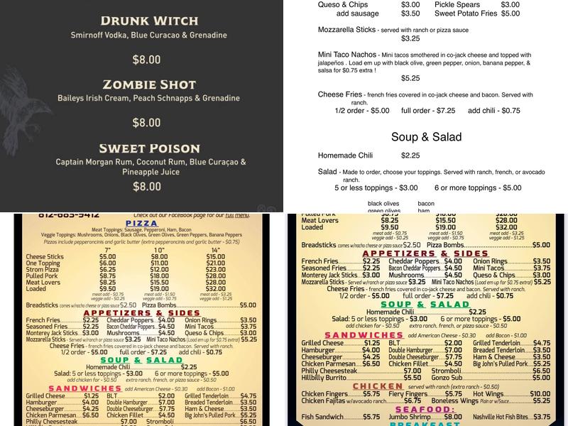 Ron's Place Menu