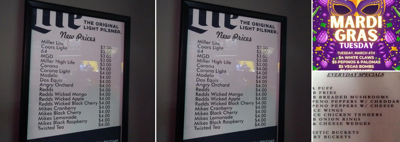 Juniors Bar & Grill Menu