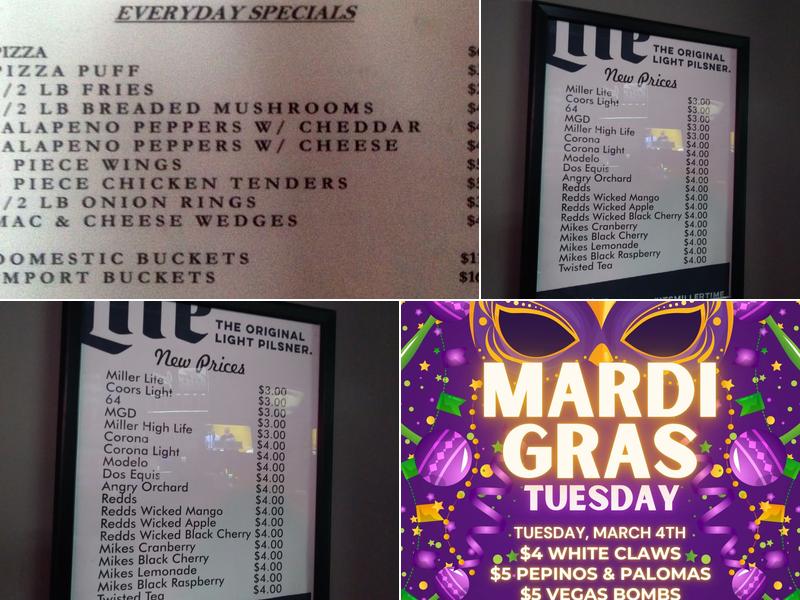 Juniors Bar & Grill Menu