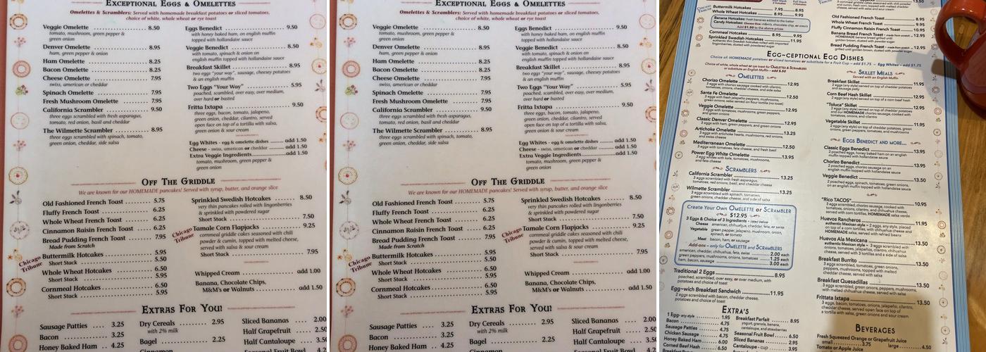Hotcakes Menu