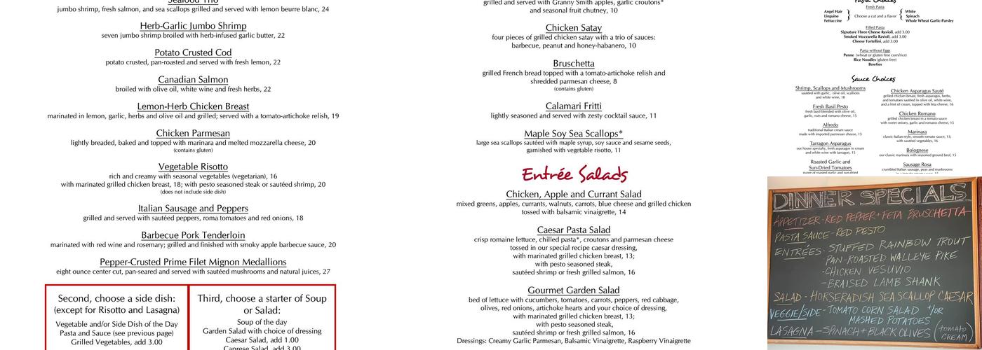 The Noodle Cafe Menu