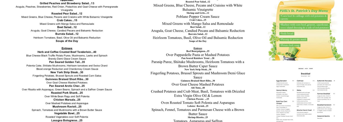 Fuel Menu