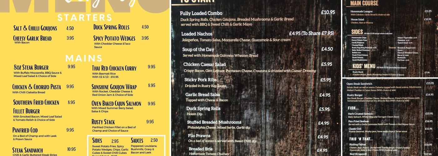 The Rusty Keg Menu